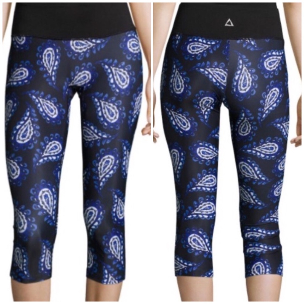 PRISMSPORT Capri Leggings Blue Paisley